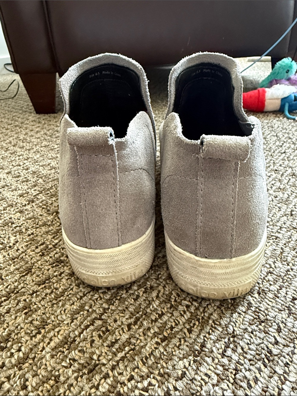 Dolce Vita Slip-On Suede Platform Sneaker Boot in Light Gray - Picture 5 of 6